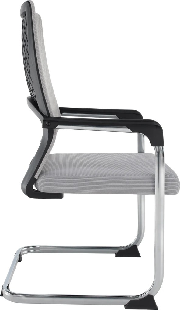 Tárgyalószék, szürke/fekete, KABIR