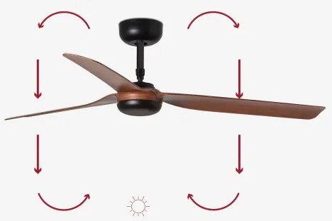 FARO 33817 - Mennyezeti ventilátor PUNT barna/fekete á. 130 cm + távirányítás
