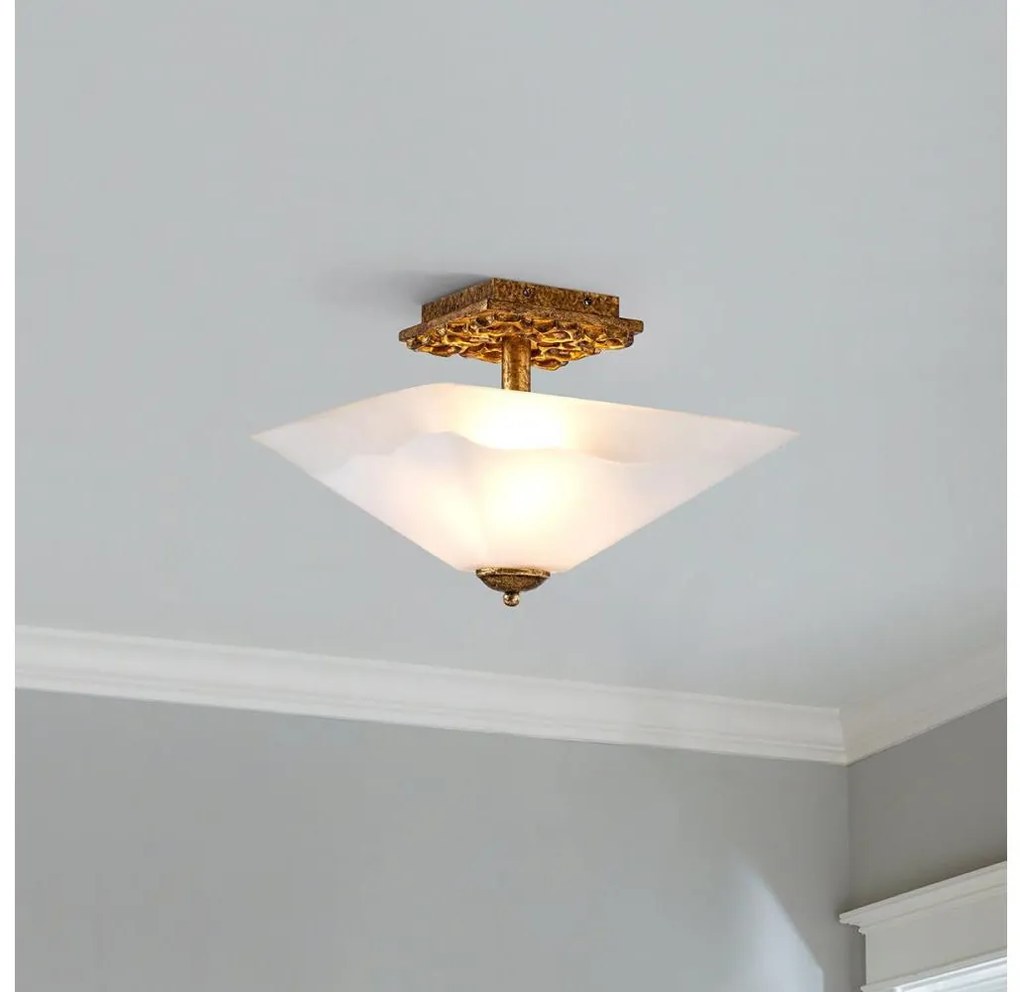 Flambeau STAR-F-S-DG - Mennyezeti lámpatest STAR 2xE27/40W/230V, rézszínű