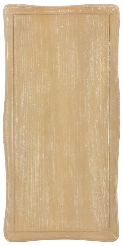 Fehér és barna tömör fenyőfa dohányzóasztal 87,5 x 42 x 44 cm