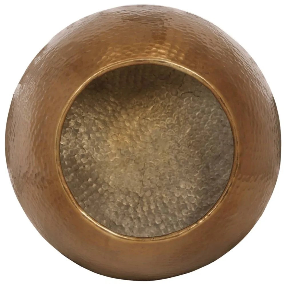 sárgaréz kalapált alumínium dohányzóasztal Ø 50 x 30 cm