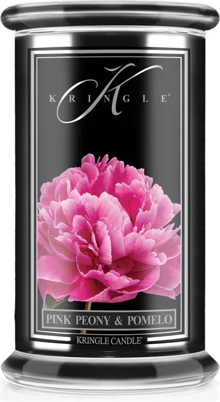 Pink Peony &amp; Pomelo Kringle Candle nagy gyertya két kanóccal (624g)