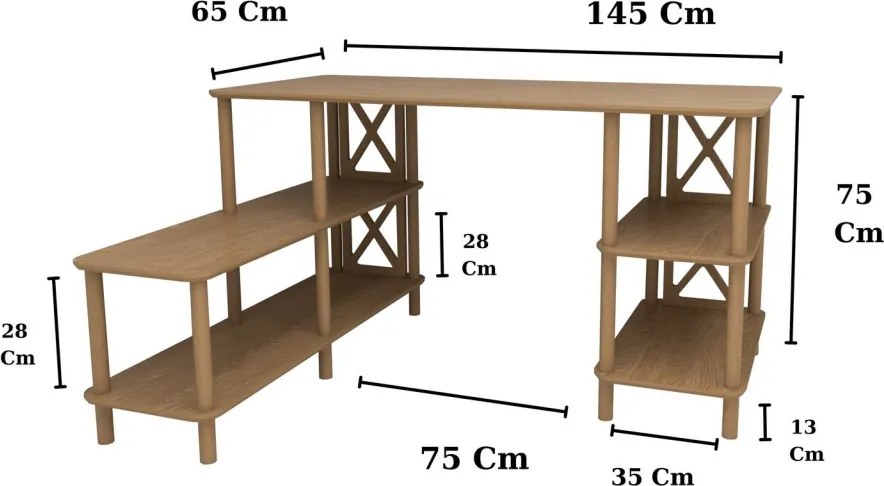 Legno íróasztal, 145 cm