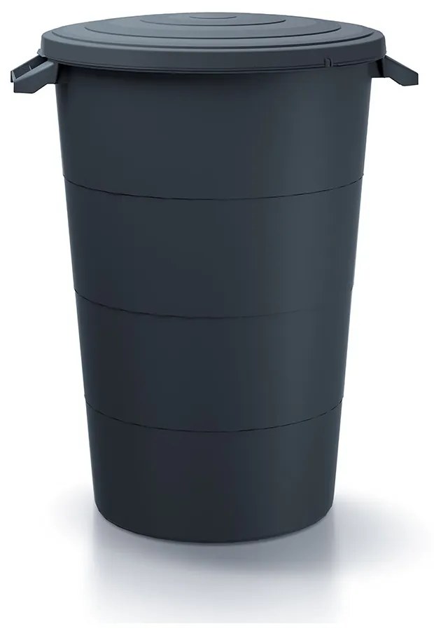 Kerti műanyag tartály füllel, 80 l, antracit
