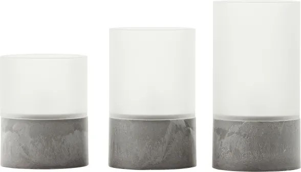 Brilliant - 3 db LED gyertya szett BOUGIE LED/2xAA IP44 szürke/fehér