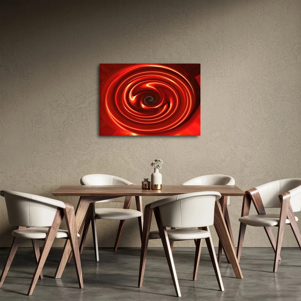 Absztrakt kép - piros spirál (70x50 cm)
