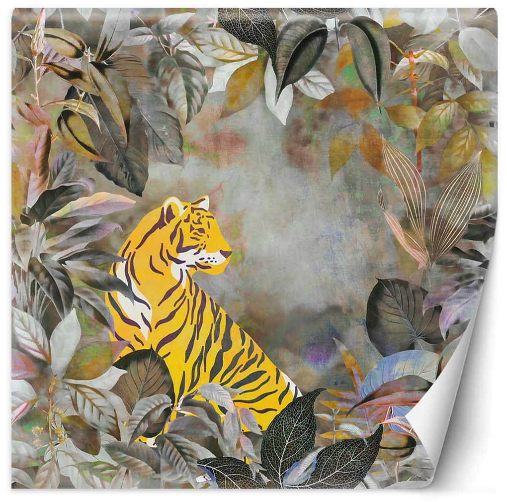 Gario Fotótapéta Tigris absztrakt sárga - Andrea Haase Anyag: Vlies, Méret: 150 x 150 cm