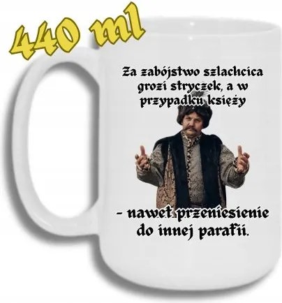 Bögre Fehér Nagy 440ML Vicces Ajándék 1670 Egy Másik Plébániára