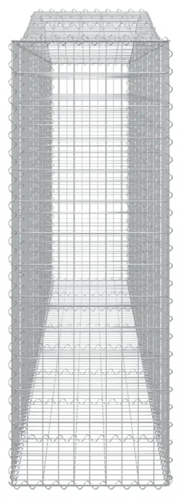 2 db íves horganyzott vas gabion kosár 400x50x140/160 cm