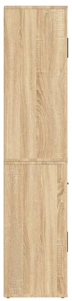 sonoma tölgy szerelt fa magasszekrény