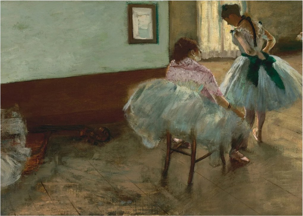 Üveg kép - Edgar Degas, The Dance Lesson, reprodukciók (70x50 cm)