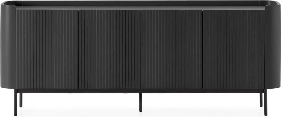 Fekete komód 200x80x40 cm Willa – MOME