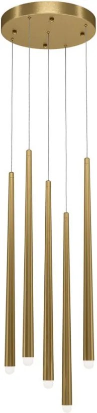 MAYTONI MOD132PL-L30BSK CASCADE Hengeres Függesztett Lámpa Fehér, Sárgaréz LED IP20