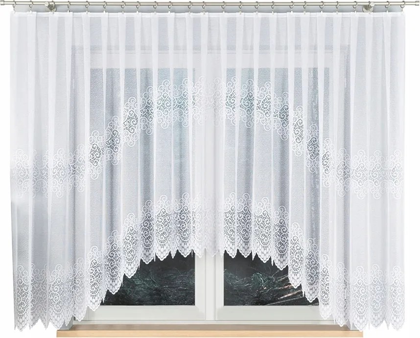 Violetta Jacquard készfüggöny 400x160cm, fehér szín