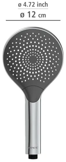 WENKO 24921100 - Zuhanyfej víztakarékos rendszer 12x12 cm fényes króm/szürke