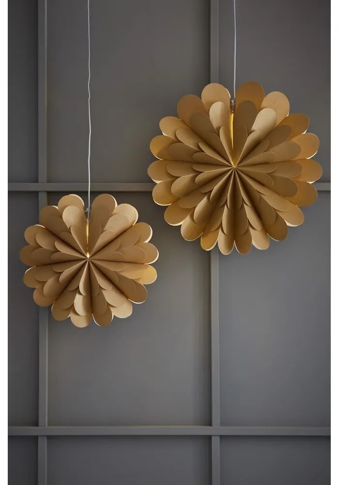 Aranyszínű függő fénydekoráció karácsonyi mintával ø 45 cm Maravilla – Markslöjd