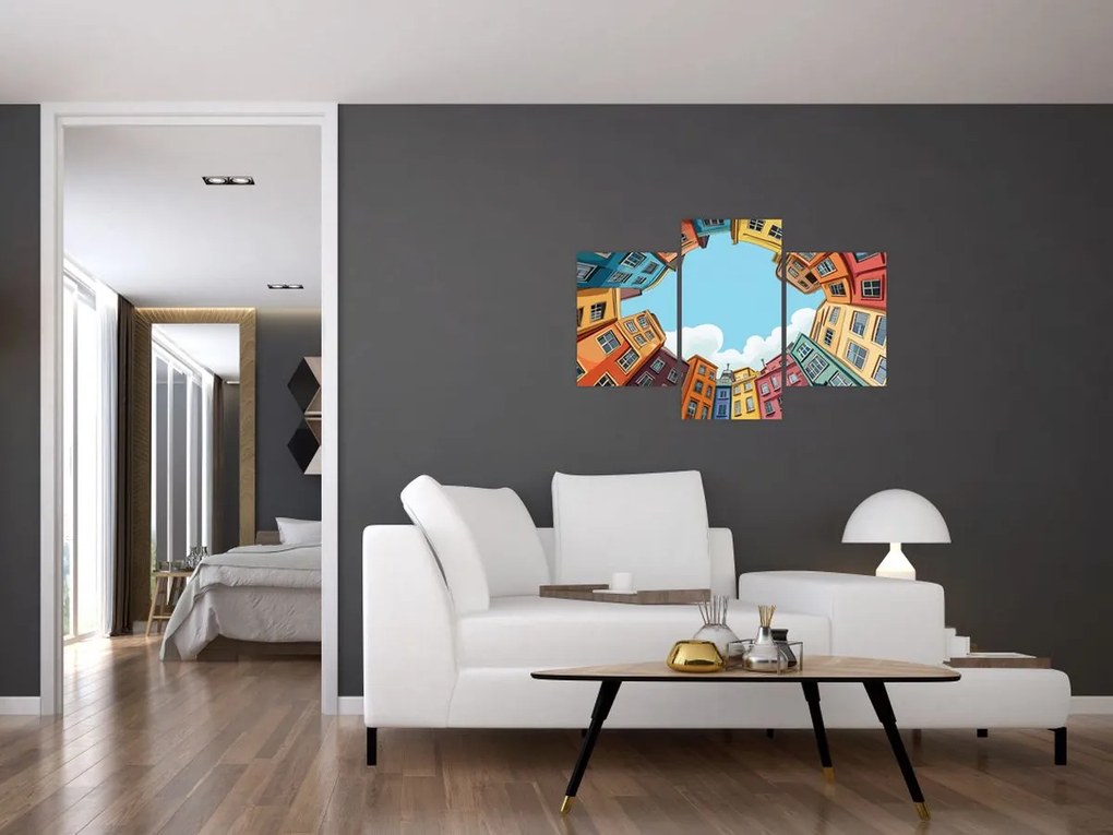 Kép - Házak között (90x60 cm)