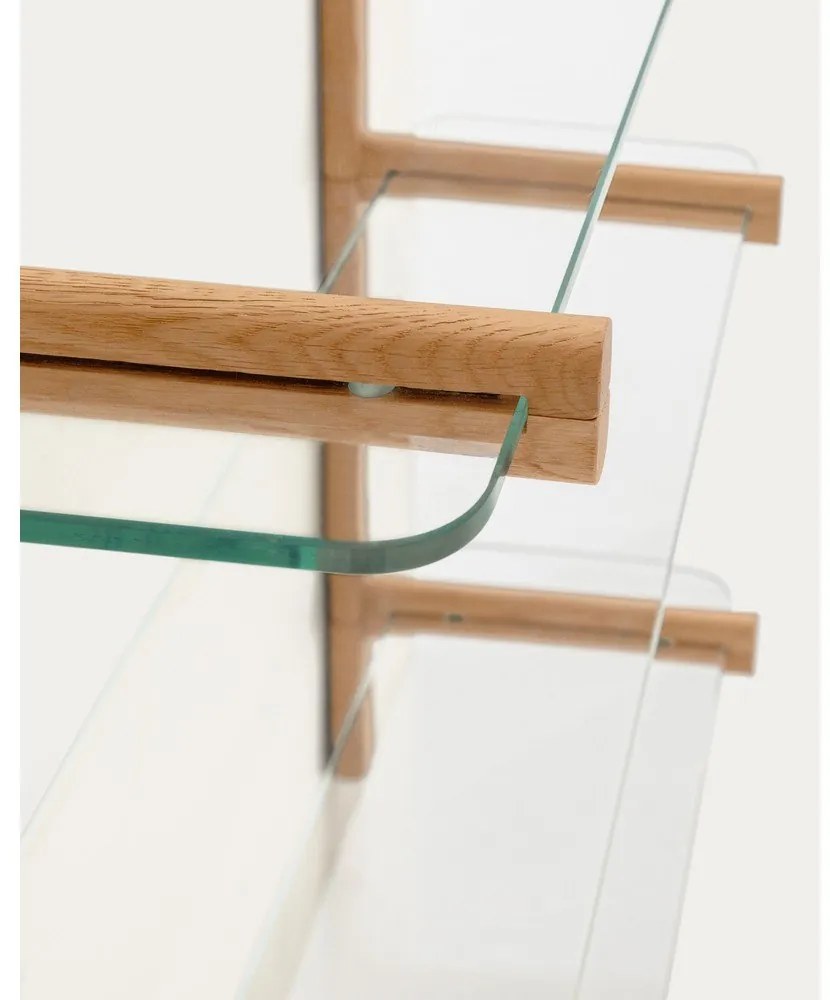 Natúr színű üveg moduláris polcrendszer 110x202x30,5 cm Sitra – Kave Home