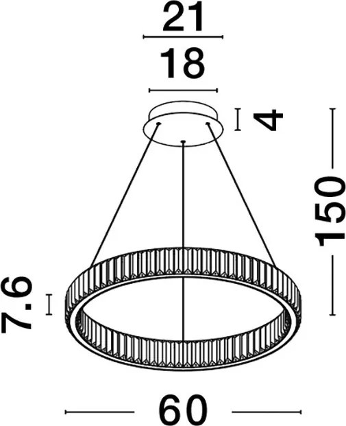 Függeszték Arany AURELIA NOVA LUCE 9333075