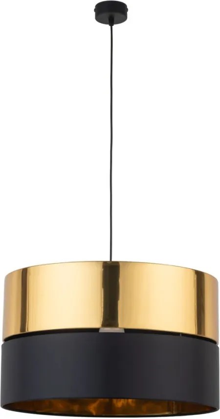TK LIGHTING 4346 HILTON Ernyős Függesztett Lámpa Fekete, Arany E27 IP20