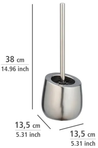 WENKO 24140100 - WC-kefe BADI 13,5x38 cm ezüst