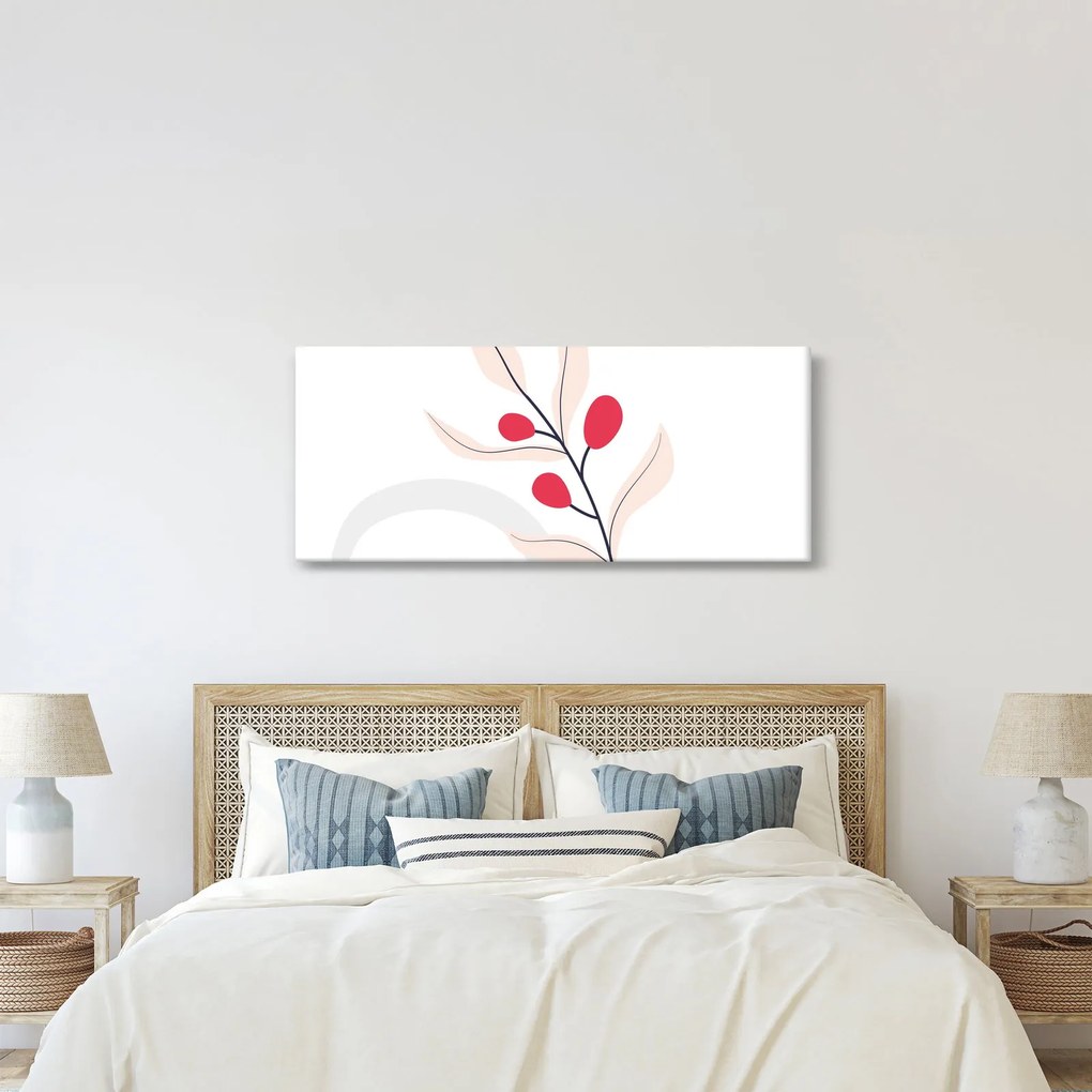 Kép - Rózsaszín virágos absztrakció N⁰3 (120x50 cm)