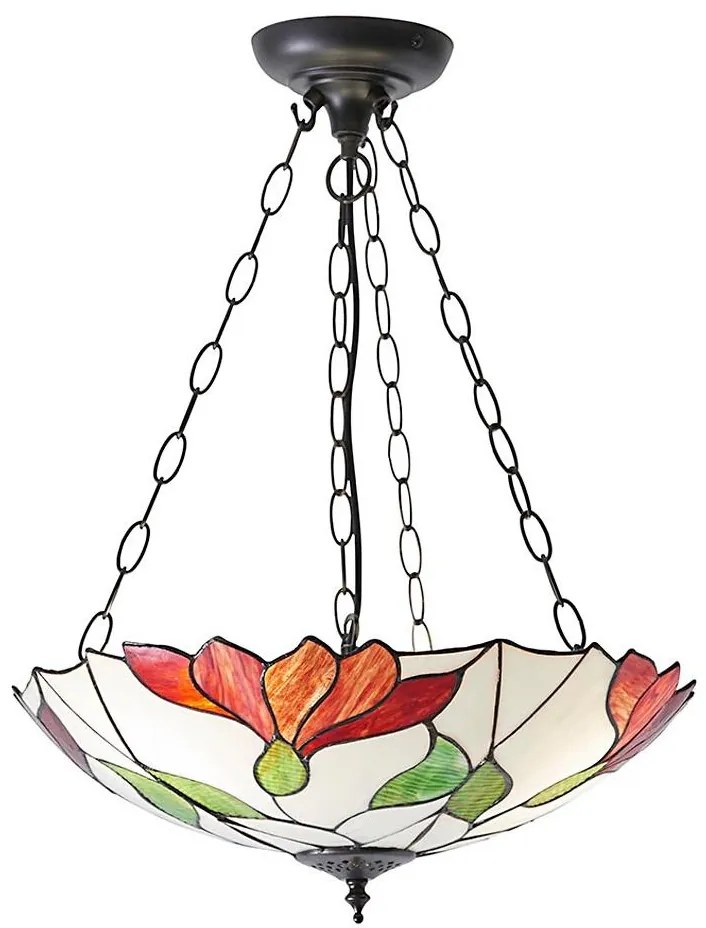 Endon 70946 - Tiffany BOTANICA láncos csillár 3xE27/60W/230V átm. 45 cm