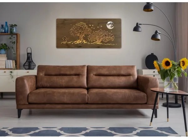 Li-Go 5042/DUB2 - LED fali dekoráció LED/24W/230V 110x50 cm tölgy/három tölgy