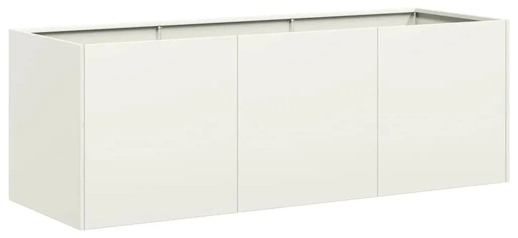 vidaXL növénytartó fehér 120x40x40 cm hidegen hengerelt acél