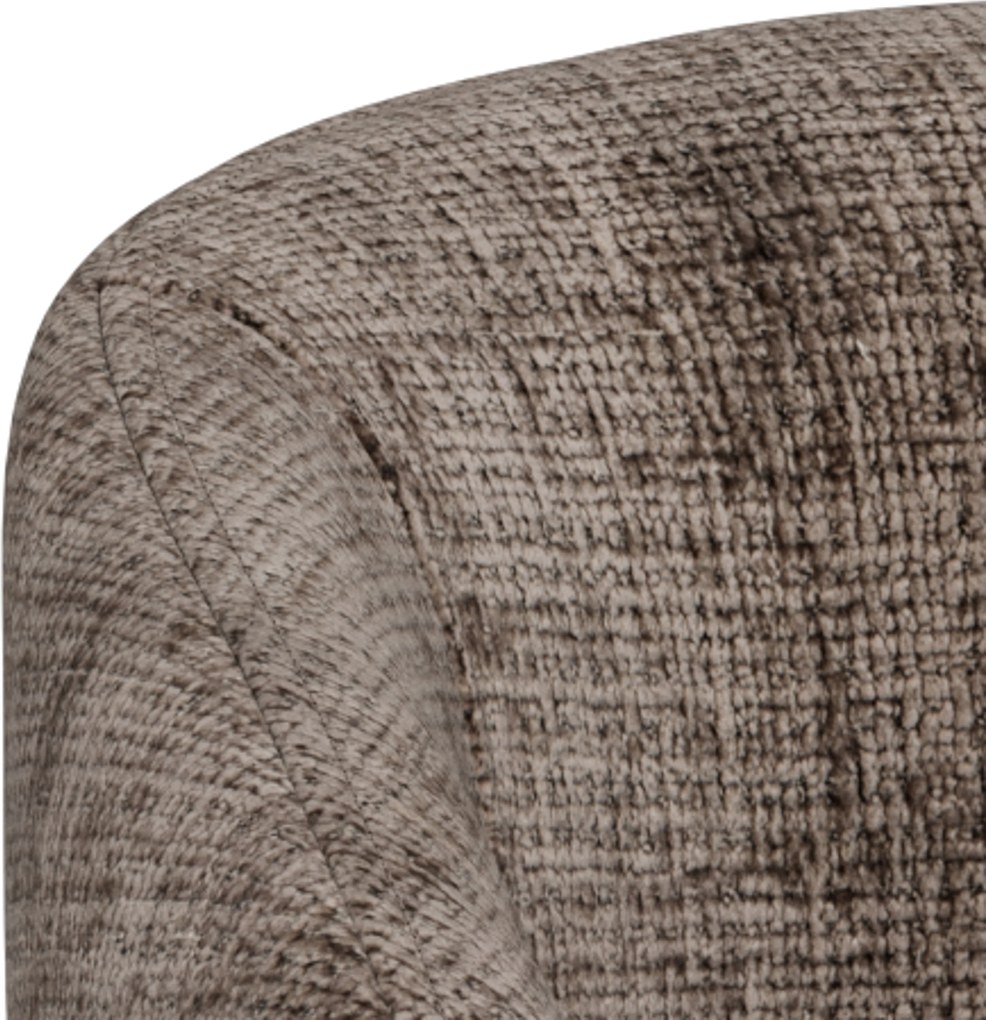 MAZZONI EXPORT CLARA Tompa Barna (Juto 24 szövet)/fekete lábak - MODERN KÁRPITOZOTT KAGYLÓSZÉK LOFT STÍLUSÚ NAPPALIBA/ÉTKEZŐBE/IRODÁBA