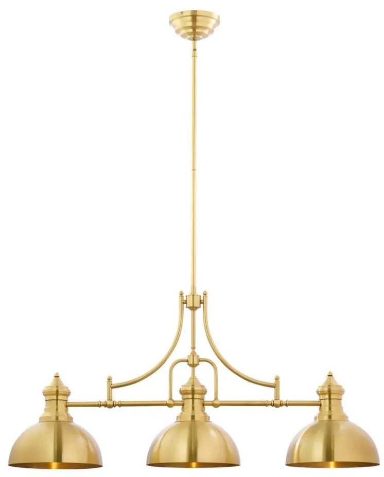 Jupiter 1915 - PLATINO 3xE27/60W/230V mennyezeti lámpa rúdon, réz