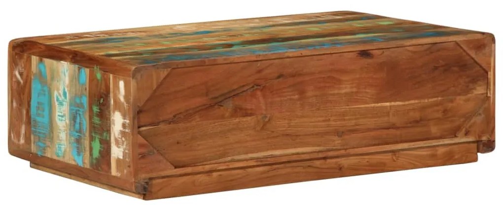 Tömör újrahasznosított fa dohányzóasztal 89 x 55 x 29 cm