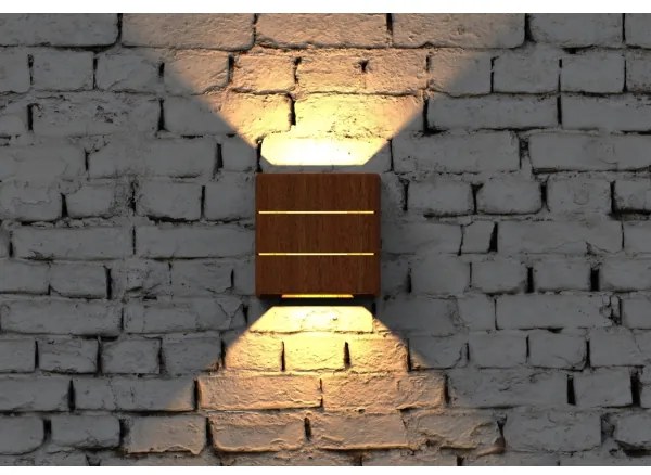 Immax 08523L - LED kültéri fali lámpatest LUXLINE 6W/230V 3000K IP54 diószínű