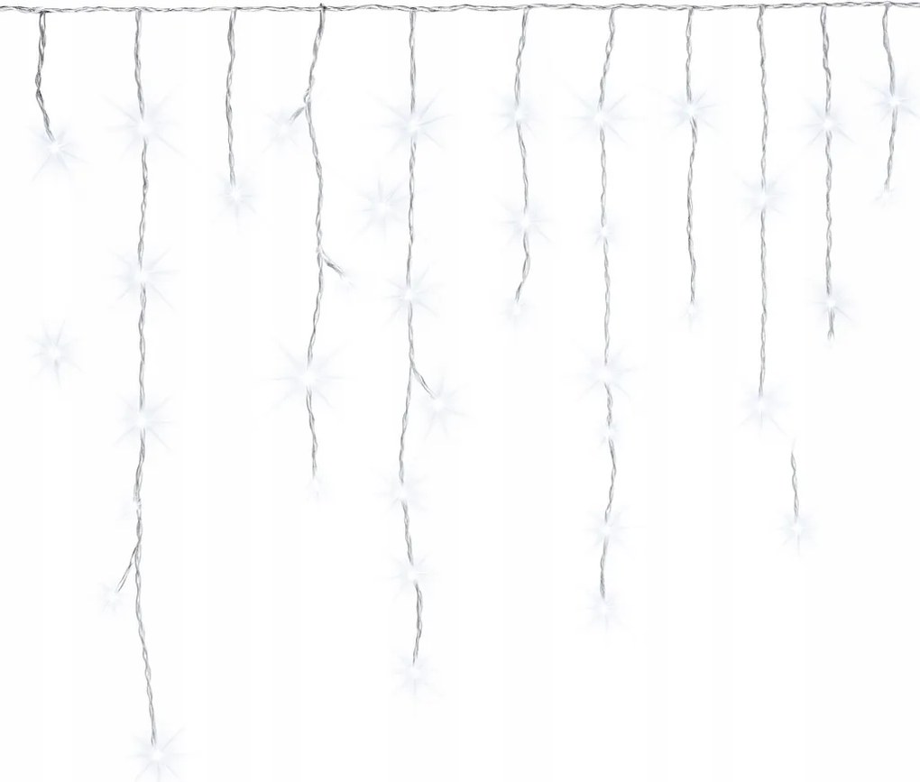 Kültéri Fényfüggöny Jégcsap 120LED Karácsonyi Ünnepi 200X36