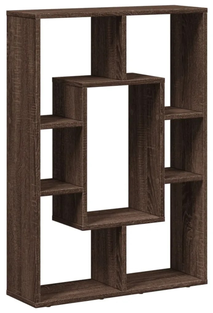 barna tölgy színű szerelt fa könyvespolc 63 x 20 x 90 cm