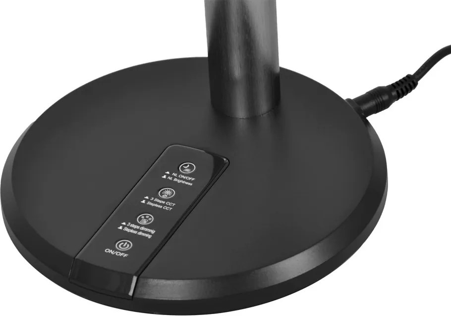 KAJA K-BL1513A CZARNY ERIS Fekete Színű Asztali Lámpa 12W LED 650Lm 3000-5700K IP20