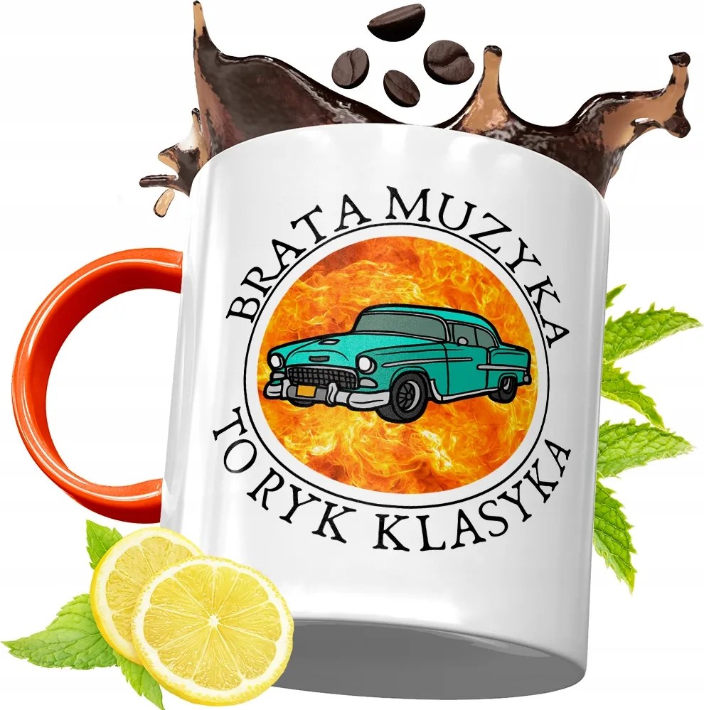 Narancssárga Bögre Testvérnek Ajándékba, fényképes nyomattal