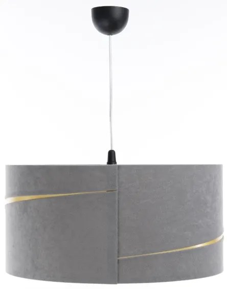 Csillár zsinóron SWING 1xE27/60W/230V szürke/arany