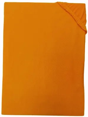 Jersey narancssárga lepedő TiaHome - 160x200cm