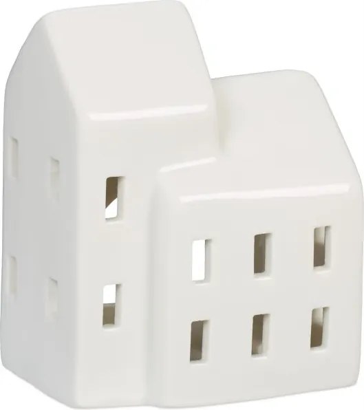 Dekoratív Fehér Házikó Gyertyatartó állvány Tealight Gr174