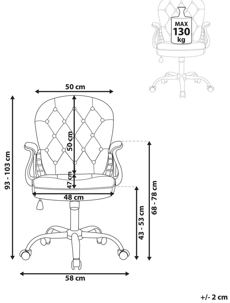 Irodai szék Princie (világosszürke). 1082032