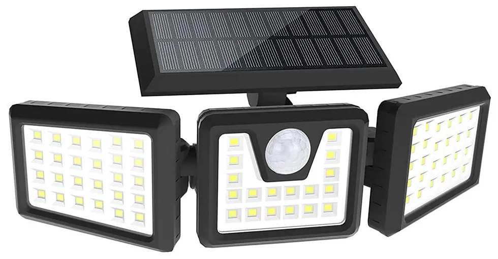 3 paneles elforgatható napelemes lámpa