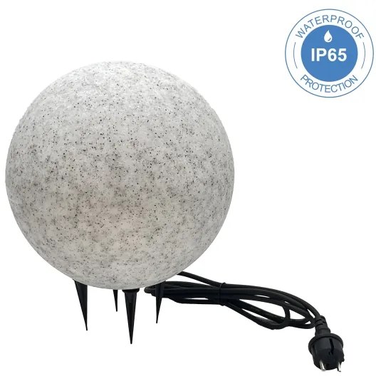 Kültéri dekoratív lámpatest LUMISTONE 1xE27/15W/230V IP65, átmérő 28 cm