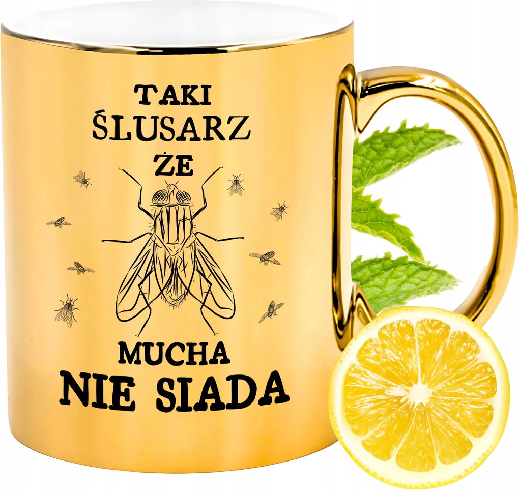 Prémium Arany Csillogó Bögre Lakatosnak Ajándék Nyomtatott Fotó