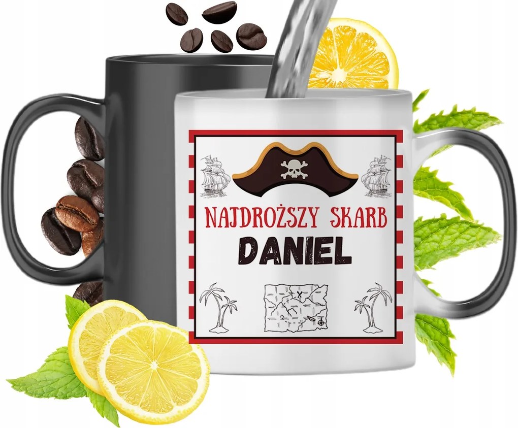 Mágikus bögre Danielnek Fekete matt nyomott mintával 330ml