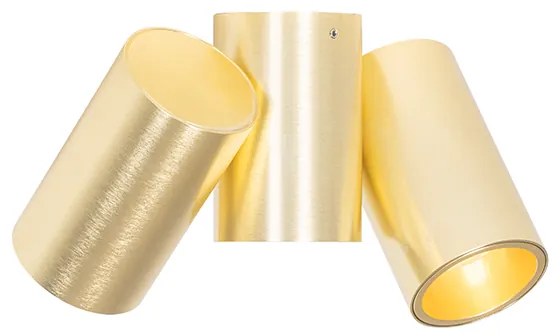 Design spotlámpa sárgaréz 2-lámpás állítható - Michael