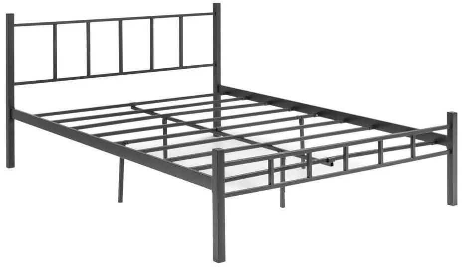 Fémkeretes kétszemélyes ágy ORMEL 120x200 cm, fekete, teherbírás 120 kg