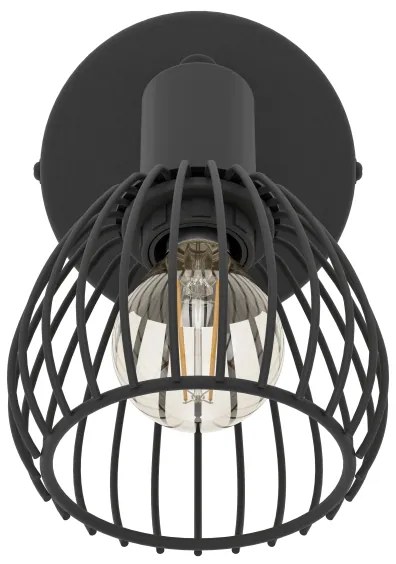 Eglo 901038 - Fali lámpa SONNINO 1xE14/40W/230V fekete