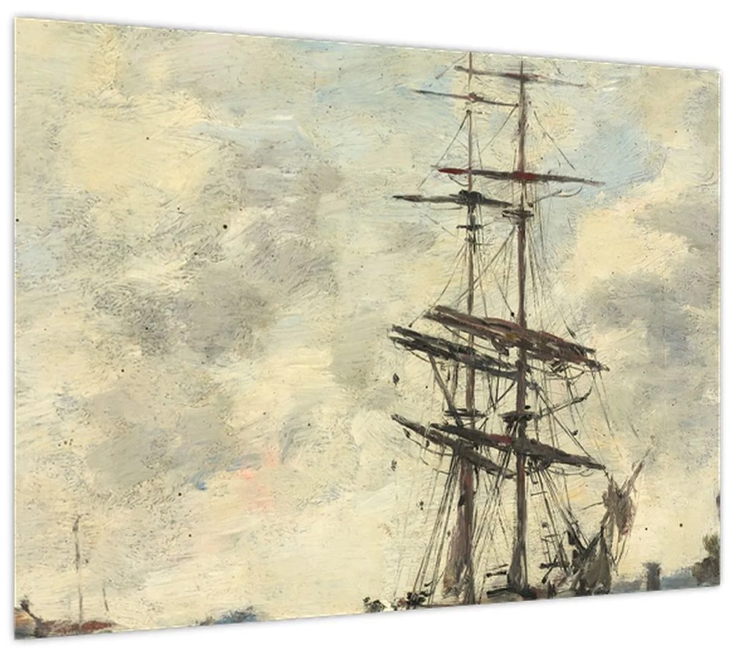 Kép - Eugène Boudin, Ship on the Touques, reprodukciók (70x50 cm)