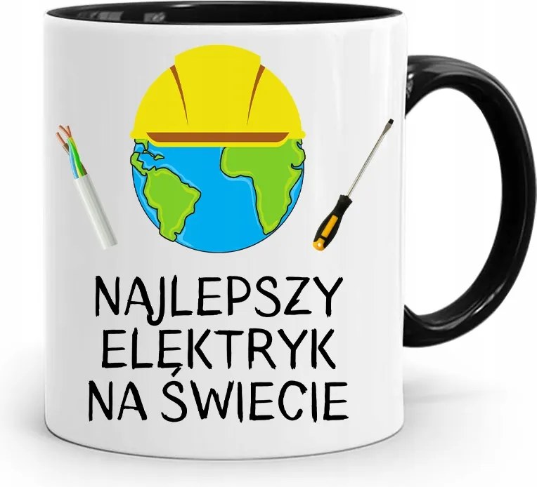 Bögre Fekete Villanyszerelő Ajándék Legjobb Villanyszerelő fényképes nyomtatással